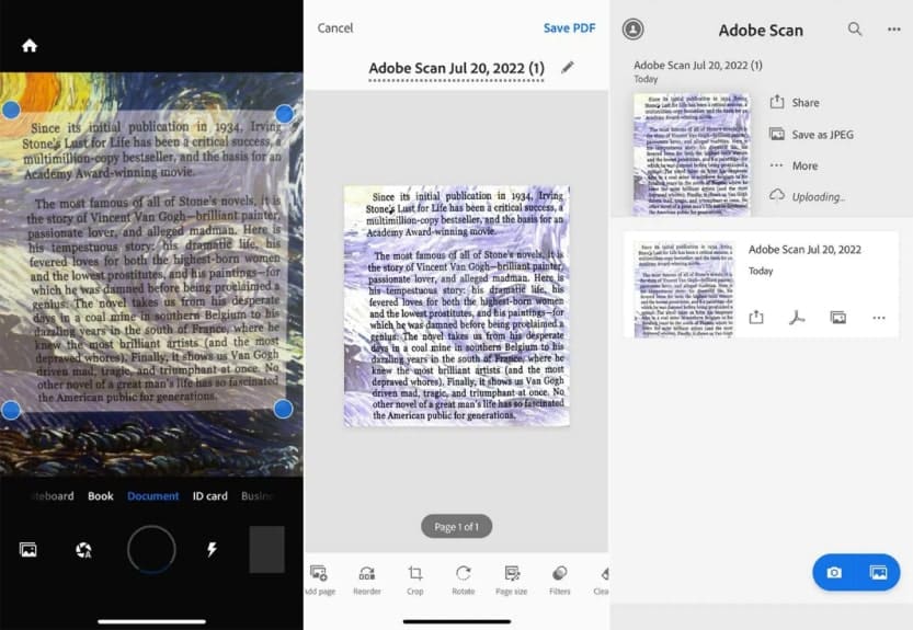 اسکن جزوه استفاده از برنامه Adobe Scan